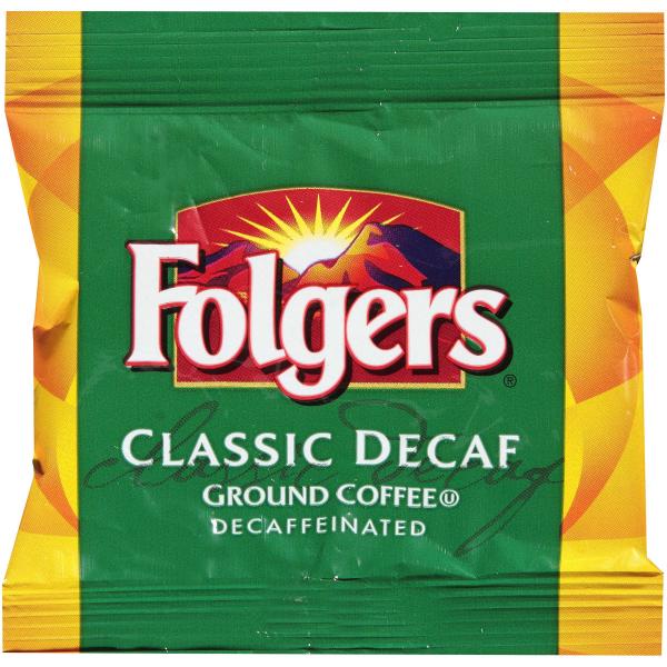 Folgers Decaff Fraction 0.9 Ounce Size - 92 Per Case.