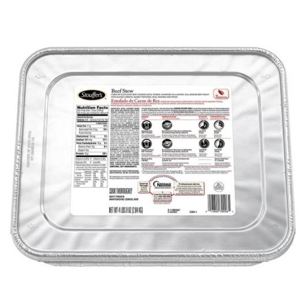 Stouffer's Beef Stew Tray 72 Ounce Size - 4 Per Case.