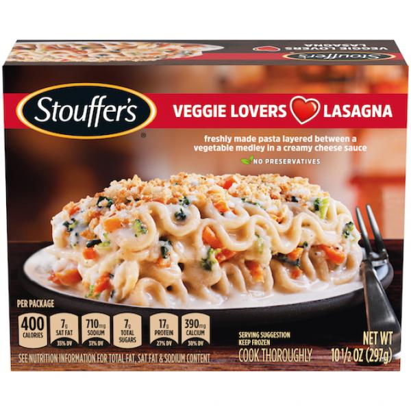Stouffer's Veggie Lovers Lasagna 10.5 Ounce Size - 12 Per Case.