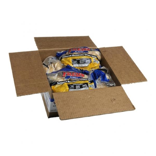 Fred's Battered Mozzarella Cheese Stick In Bags 2 Pound Each - 6 Per Case.
