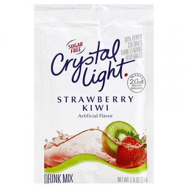 CRYSTAL LIGHT Sugar Free Strawberry Kiwi Powdered Beverage Mix 1.9 Ounce Pouch 12