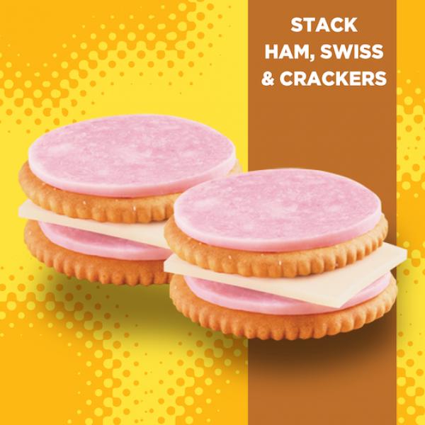 Lunchable Ham & Swiss Cheese, 3.2 Ounce Size - 16 Per Case.