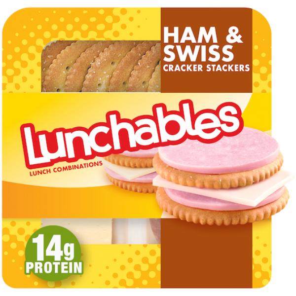 Lunchable Ham & Swiss Cheese, 3.2 Ounce Size - 16 Per Case.