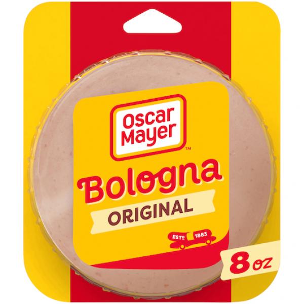 Oscar Mayer Sliced Bologna, 8 Ounce Size - 12 Per Case.