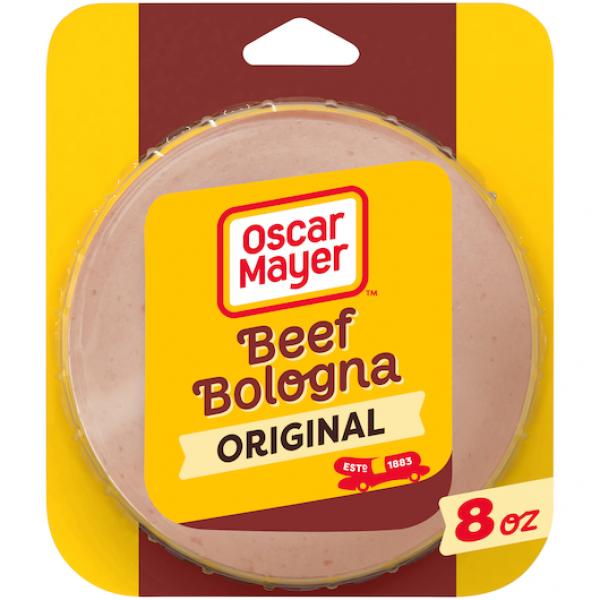 Oscar Mayer Beef Bologna, 8 Ounce Size - 12 Per Case.