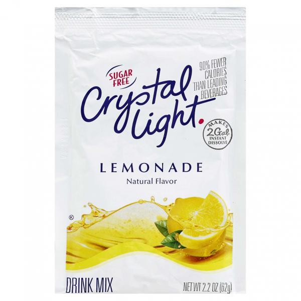 CRYSTAL LIGHT Sugar Free Lemonade Powdered Beverage Mix 2.2 Ounce Pouch 12