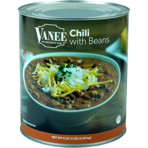 Chili With Beans 108 Ounce Size - 6 Per Case.