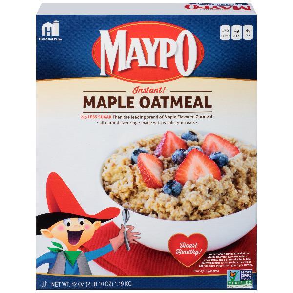 Cereal Maypo Oatmeal Maple Sodium Free Instant 42 Ounce Size - 1 Per Case.