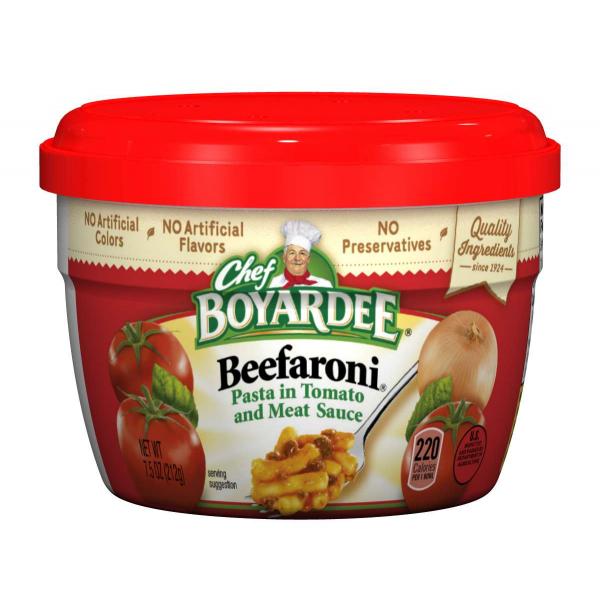 Chef Boyardee Beefaroni Pasta 7.5 Ounce Size - 12 Per Case.