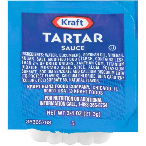 KRAFT Single Serve Tartar Sauce 0.75 Ounce Cups 200 Per Case