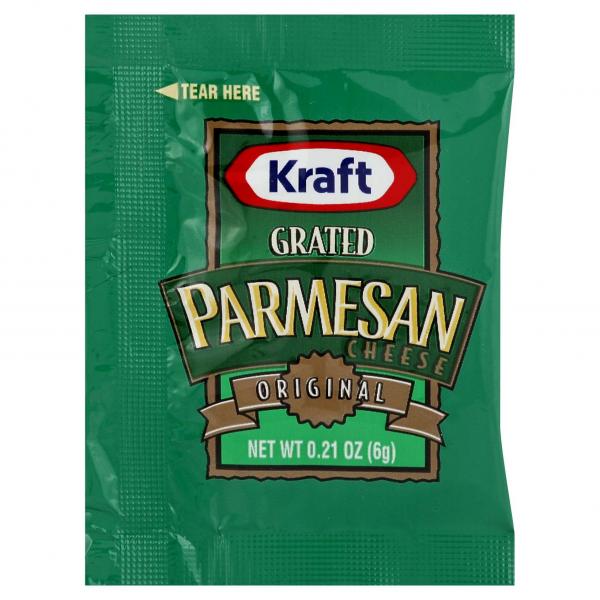 Kraft Cheese Grated Parmesan 0.21 Ounce Size - 200 Per Case.
