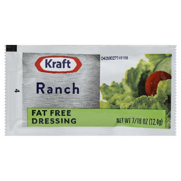 KRAFT Single Serve Fat-Free Ranch Salad Dressing 0.44 Ounce Packets 200 Per Case