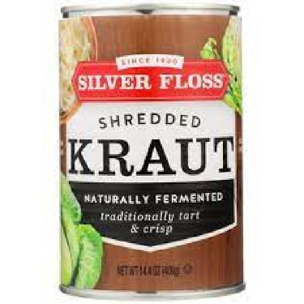 Silver Floss Sauerkraut Shredded Ozcan 14.4 Ounce Size - 24 Per Case.