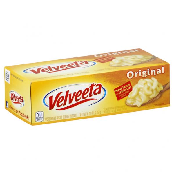 Velveeta Cheese, 1 Pound Each - 12 Per Case.