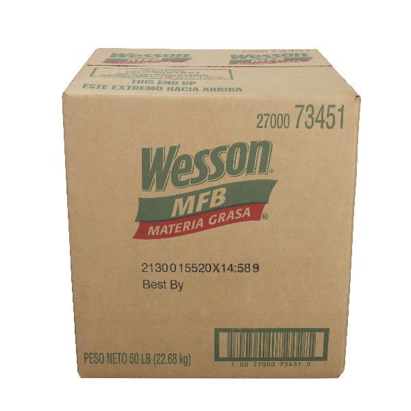 Wesson Mfb Red Kitchen Shortening 50 Pound Each - 1 Per Case.