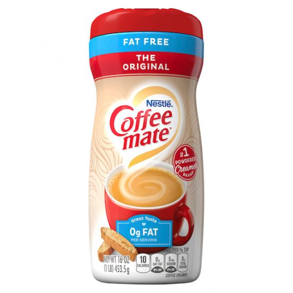 Nestle Coffee Mate Creamer Fat Free Originalpowder 16 Ounce Size - 12 Per Case.
