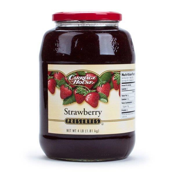Carriage House Strawberry Preserves 4 Pound Each - 6 Per Case.