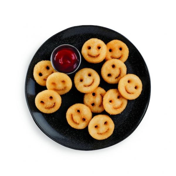 Mccain Smiles Shaped Potatoes 4 Pound Each - 6 Per Case.