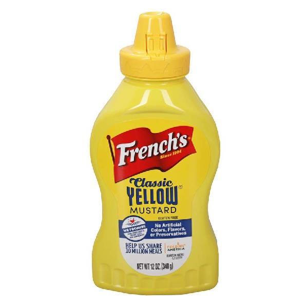 Mustard Frenchs Yellow Squeeze 12 Ounce Size - 12 Per Case.
