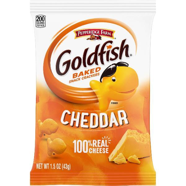 Pepperidge Farms Goldfish Cheddar Cheese Single Serve 1.5 Ounce Size - 72 Per Case.