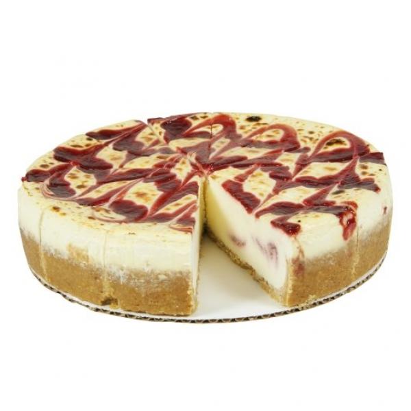 Cake Cheese Brulee White Chocolate W Raspberry Slice Frozen 5.44 Pound Each - 2 Per Case.