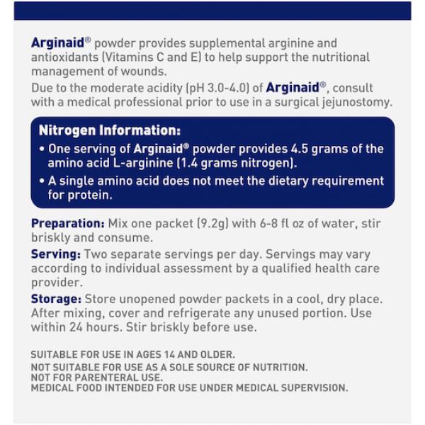 Nestle Arginaid Wound Care Powder Powder Mix Aids In Wound Care Chry 0.32 Ounce Size - 56 Per Case.
