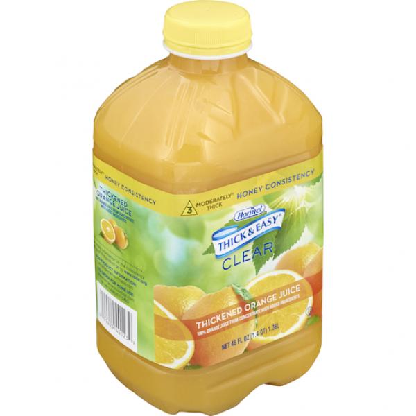 Thick & Easy Clear Thickened Orange Juice Honey 1 Count Packs - 6 Per Case.