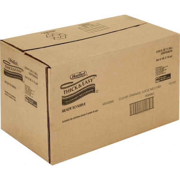 Thick & Easy Clear Thickened Orange Juice Nectar 48 Ounce Size - 6 Per Case.