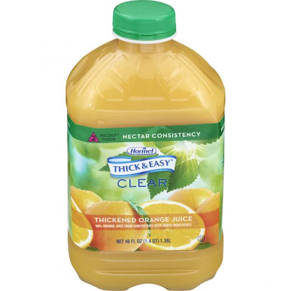Thick & Easy Clear Thickened Orange Juice Nectar 48 Ounce Size - 6 Per Case.