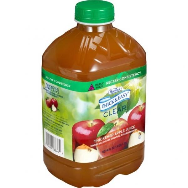 Thick & Easy Clear Thickened Apple Juice Nectar 46 Ounce Size - 6 Per Case.