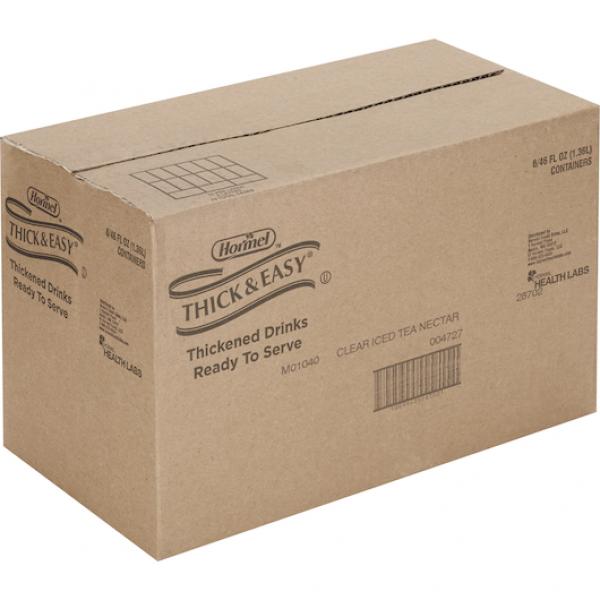 Thick & Easy Clear Thickened Iced Tea Beverage Nectar 46 Ounce Size - 6 Per Case.