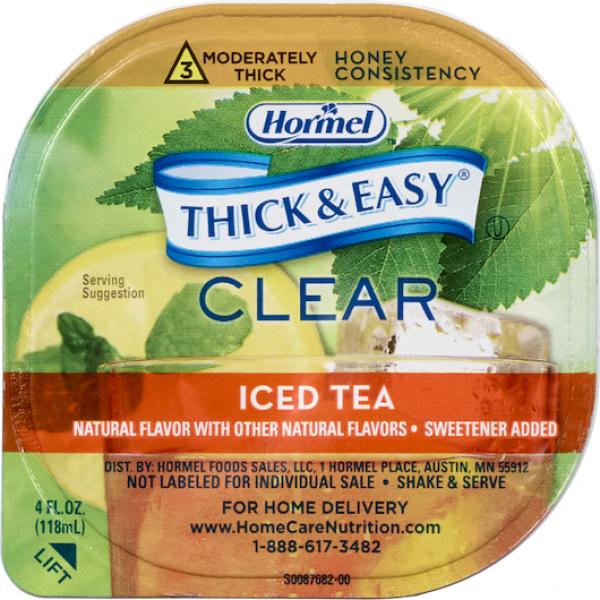 Thick & Easy Clear Thickened Iced Tea Beverage Honey 24 Count Packs - 1 Per Case.