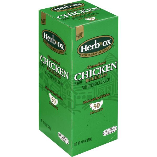 Herb Ox Chicken Bouillon Packets 300 Count Packs - 1 Per Case.