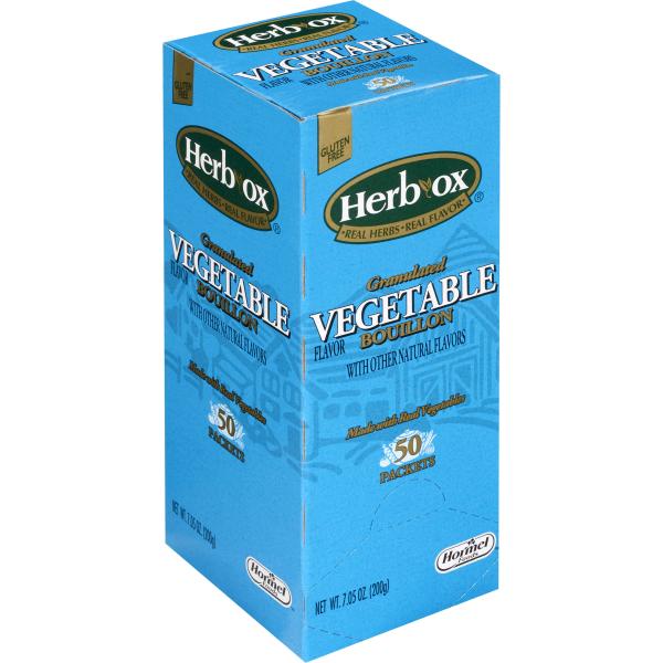 Herb Ox Vegetable Broth Packets 300 Count Packs - 1 Per Case.
