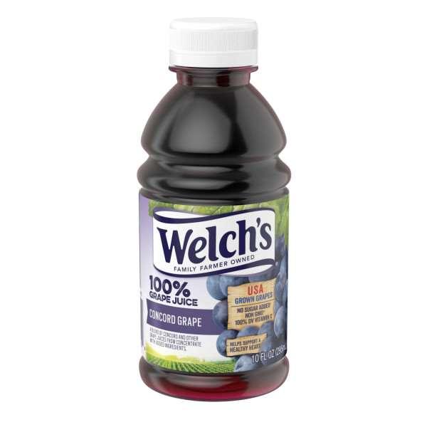 Welch's Juice Concord Grape 10 Fluid Ounce - 24 Per Case.