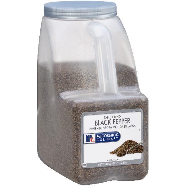 Mccormick Culinary Table Grind Black Pepper 5 Pound Each - 3 Per Case.