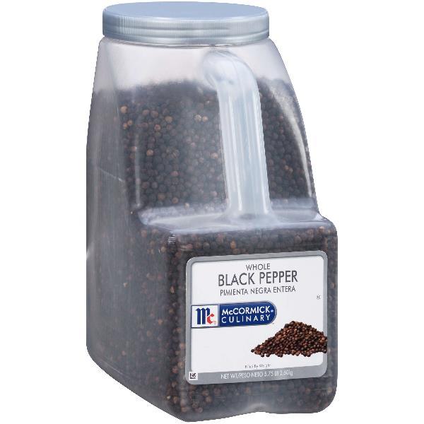 Mccormick Culinary Whole Black Pepper 5.75 Pound Each - 3 Per Case.