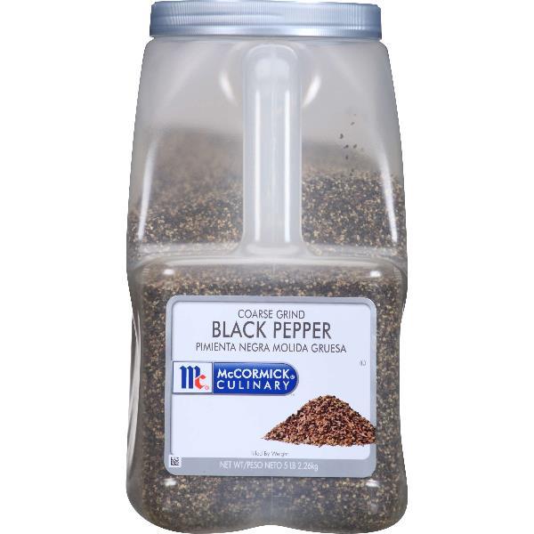 Mccormick Culinary Coarse Ground Black Pepper 5 Pound Each - 3 Per Case.