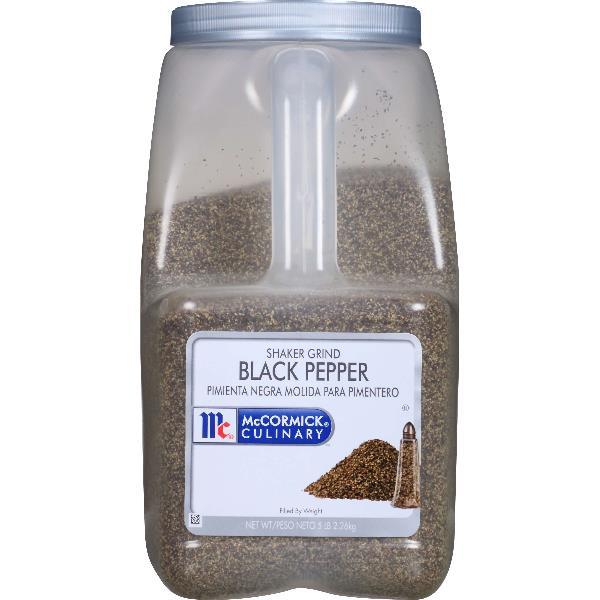 Mccormick Culinary Shaker Grind Black Pepper 5 Pound Each - 3 Per Case.