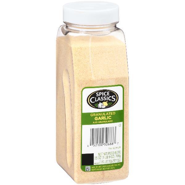 Spice Classics Granulated Garlic 25 Ounce Size - 6 Per Case.