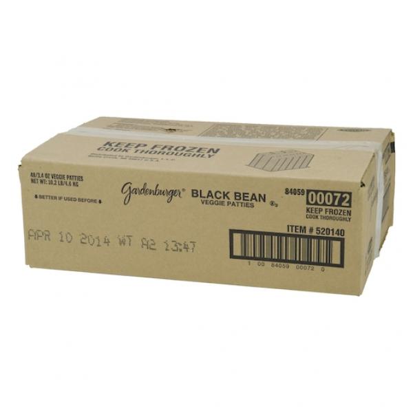 Gardenburger Black Bean Veggie Burger 3.4 Ounce Size - 48 Per Case.
