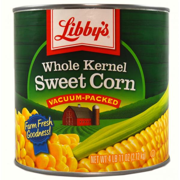 Libby Fancy Whole Kernel Sweet Corn Vacuum Pack 75 Ounce Size - 6 Per Case.
