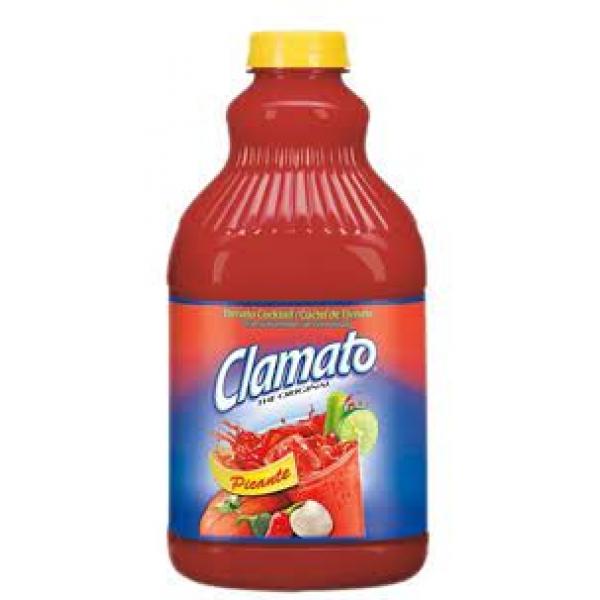 Clamato Picante Tomato Cocktail Bottle 64 Fluid Ounce - 8 Per Case.