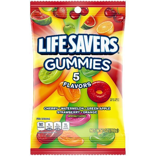 Life Savers Gummies Five Flavor 7 Ounce Size - 12 Per Case.