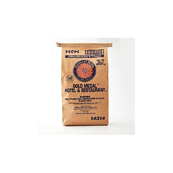 Gold Medal™ Hotel & Restaurant Bakers All Purpose Flour Bleached Enriched Malted 50 Pound Each - 1 Per Case.