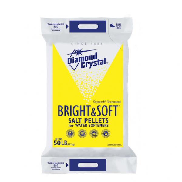 Diamond Crystal Bright And Soft Pellets 50 Pound Each - 1 Per Case.