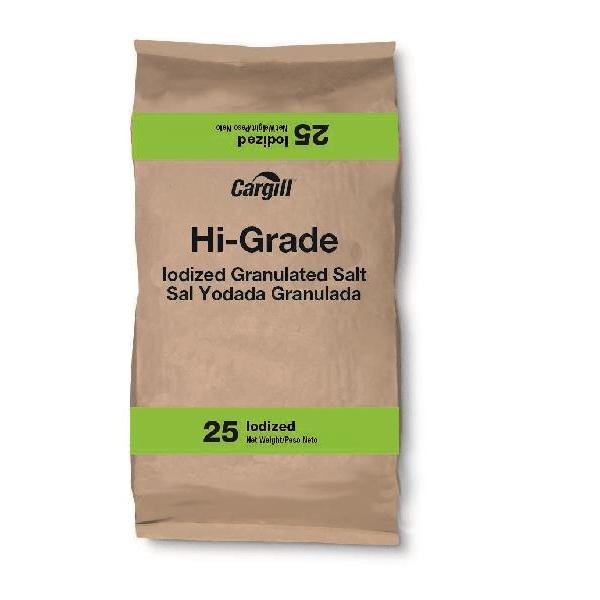 Cargill Salt High Grade Granulated Iodized 1-25 Pound Kosher 1-25 Pound