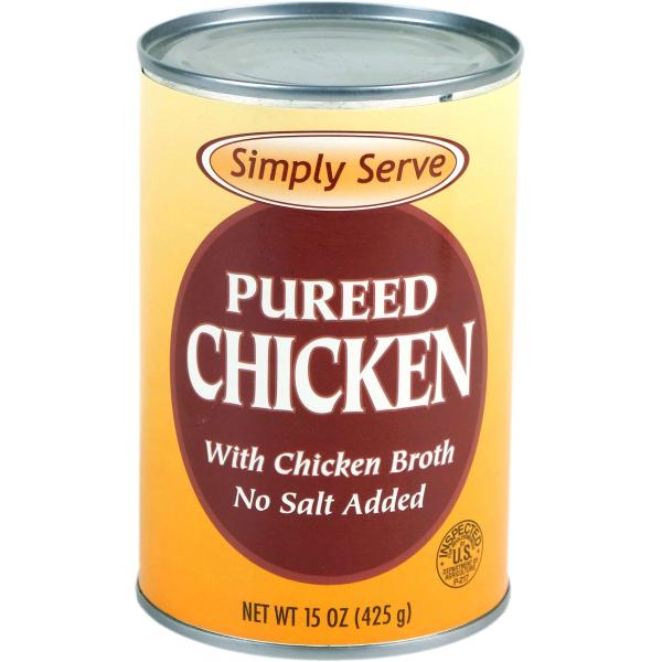 Pureed Chicken With Chicken Broth No Salt Added 15 Ounce Size - 12 Per Case.