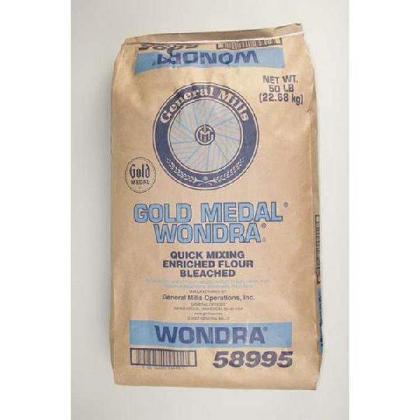 Gold Medal™ Wondra™ Quick Mixing Flourenriched Bleached Malted 50 Pound Each - 1 Per Case.