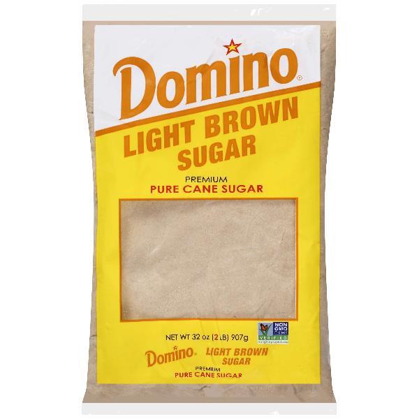 Domino Cane Sugar Light Brown 2 Pound Each - 12 Per Case.